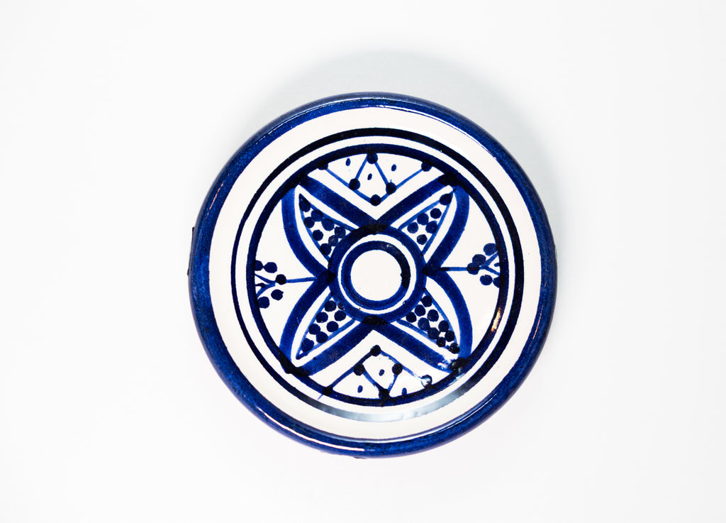 Tasse & Sous-tasse "Marrakech Bleu" – Artisanat Céramique du Maroc