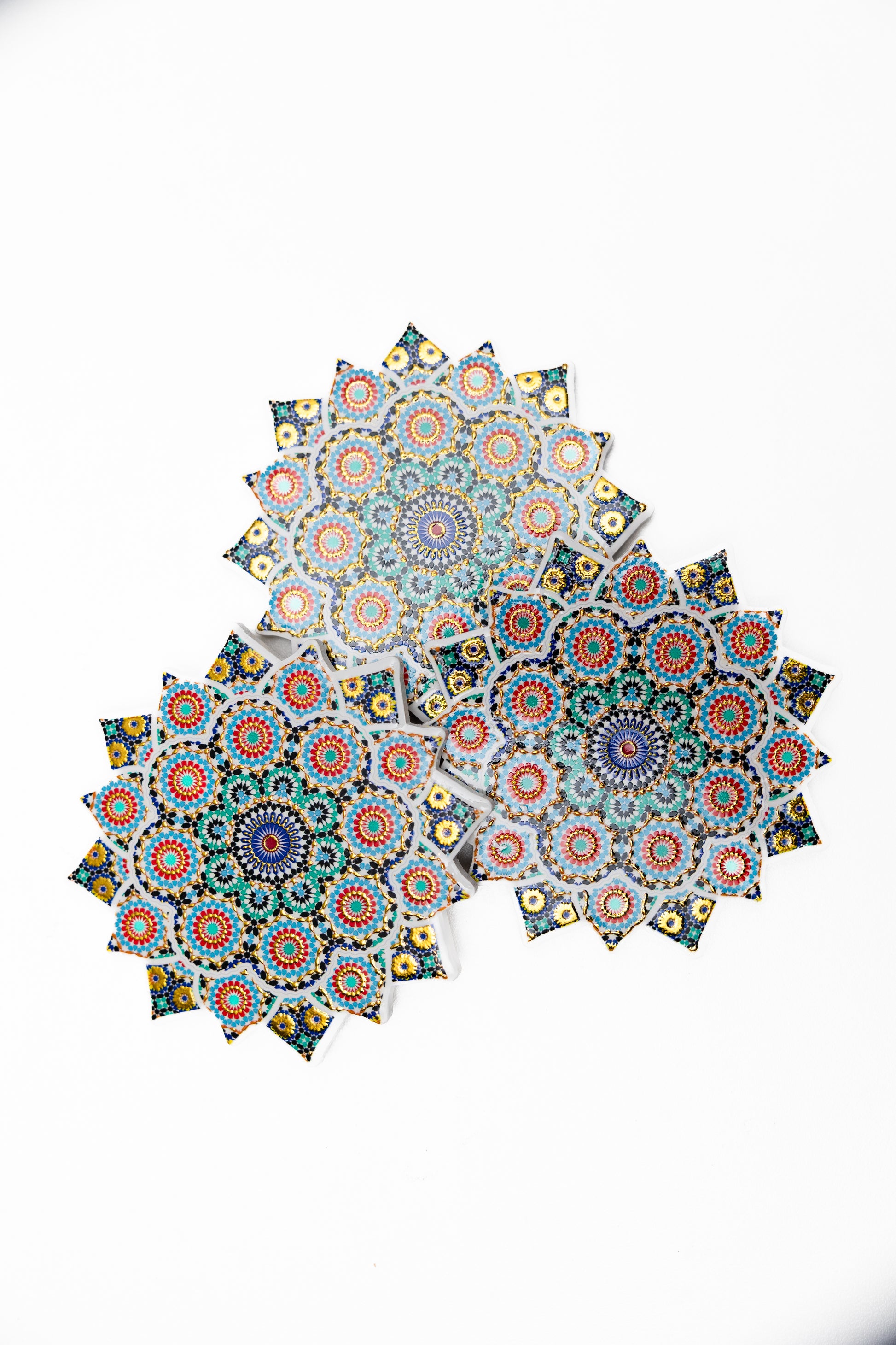 Dessous de Tasses Rosace Zellige – Multicolore Festif